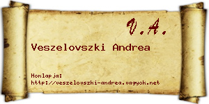 Veszelovszki Andrea névjegykártya