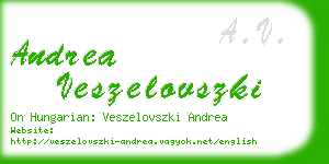 andrea veszelovszki business card